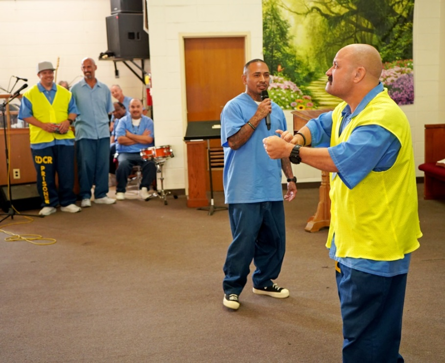 incarcerated people perform at San Quentin ASL graduation.