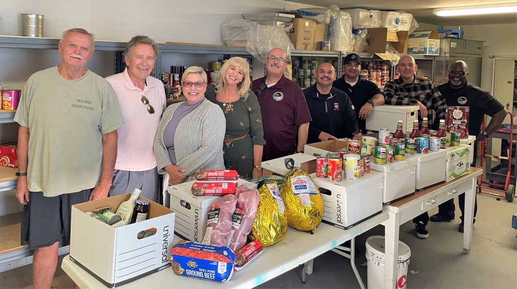 Thanksgiving food drive by Ironwood State Prison to help the community.
