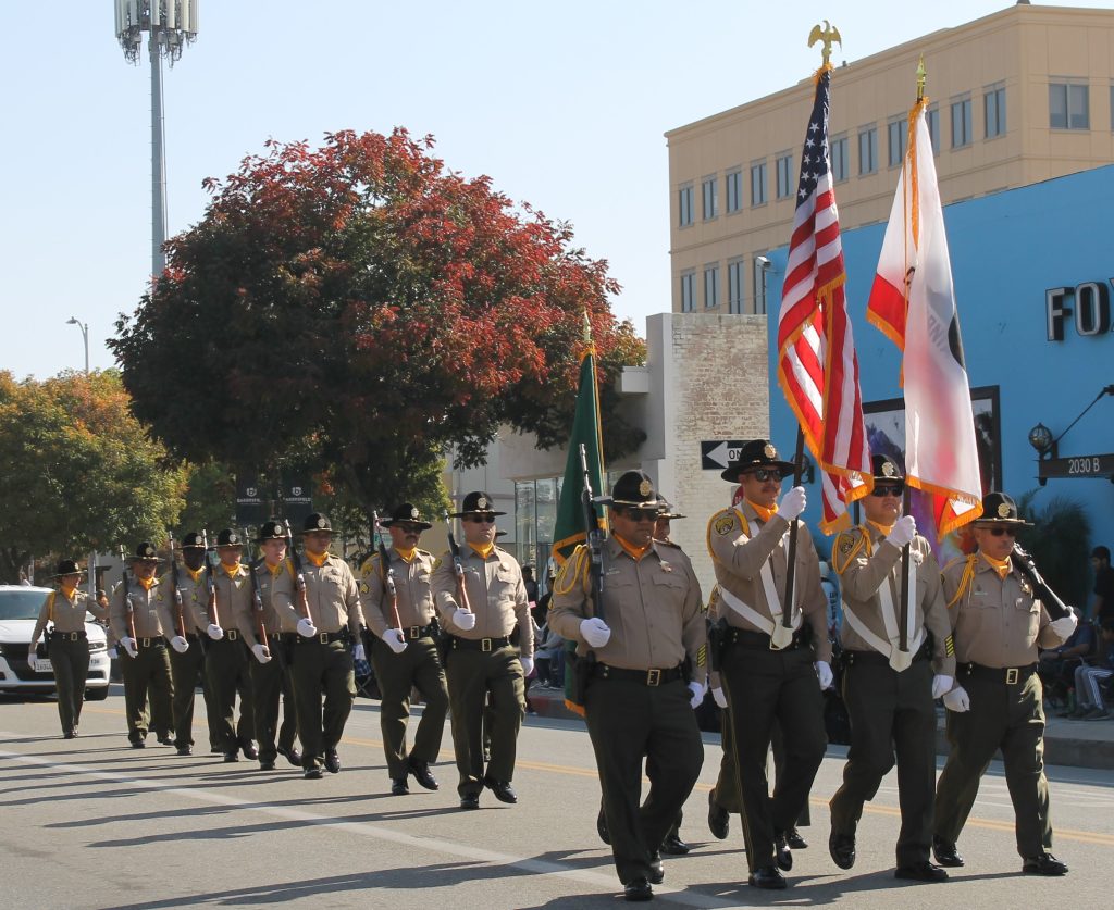 CDCR employees march at Veterans Day parade