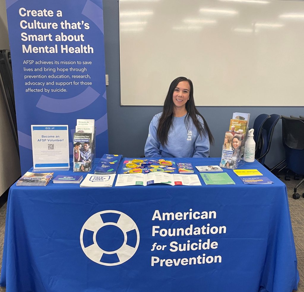 A suicide prevention booth at the event.
