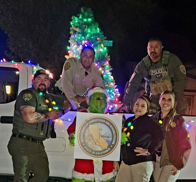 CCWF staff in the Madera light show CDCR Christmas