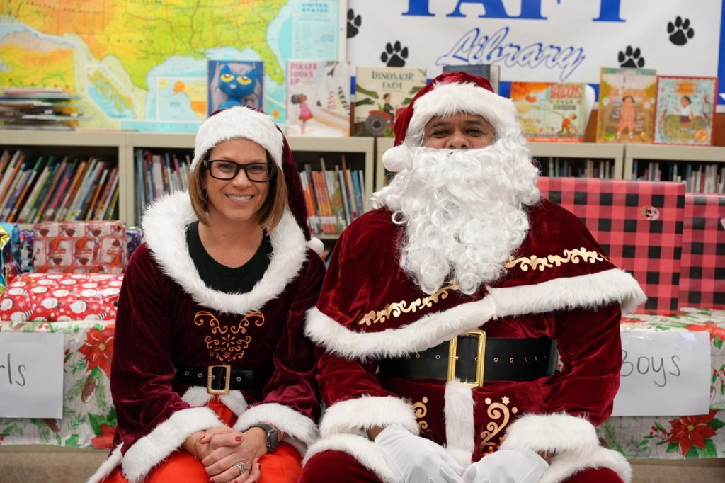 CHCF staff dressed as the Claus' CDCR Christmas