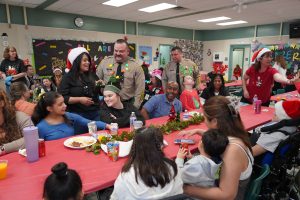 CRC staff at elementary school CDCR Christmas