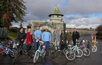 Folsom State Prison bike donation CDCR Christmas