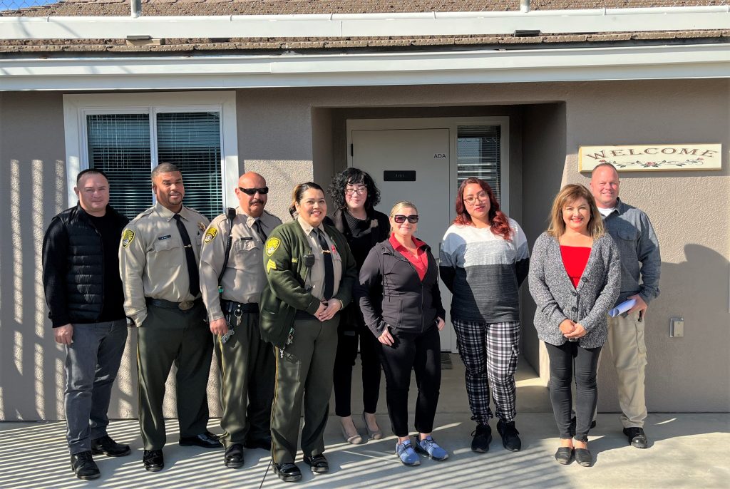 Prison staff at a family visiting center renovated for accessibility and making it more family friendly.