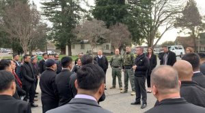 Lieutenant Deal speaks with Philippine Public Safety executives during their visit to CDCR facilities.