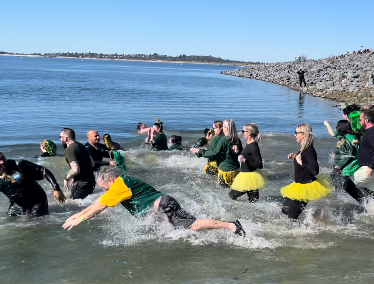 CDCR and CCHCS employees took part in the Folsom Lake polar plunge to benefit Special Olympics of Northern California.