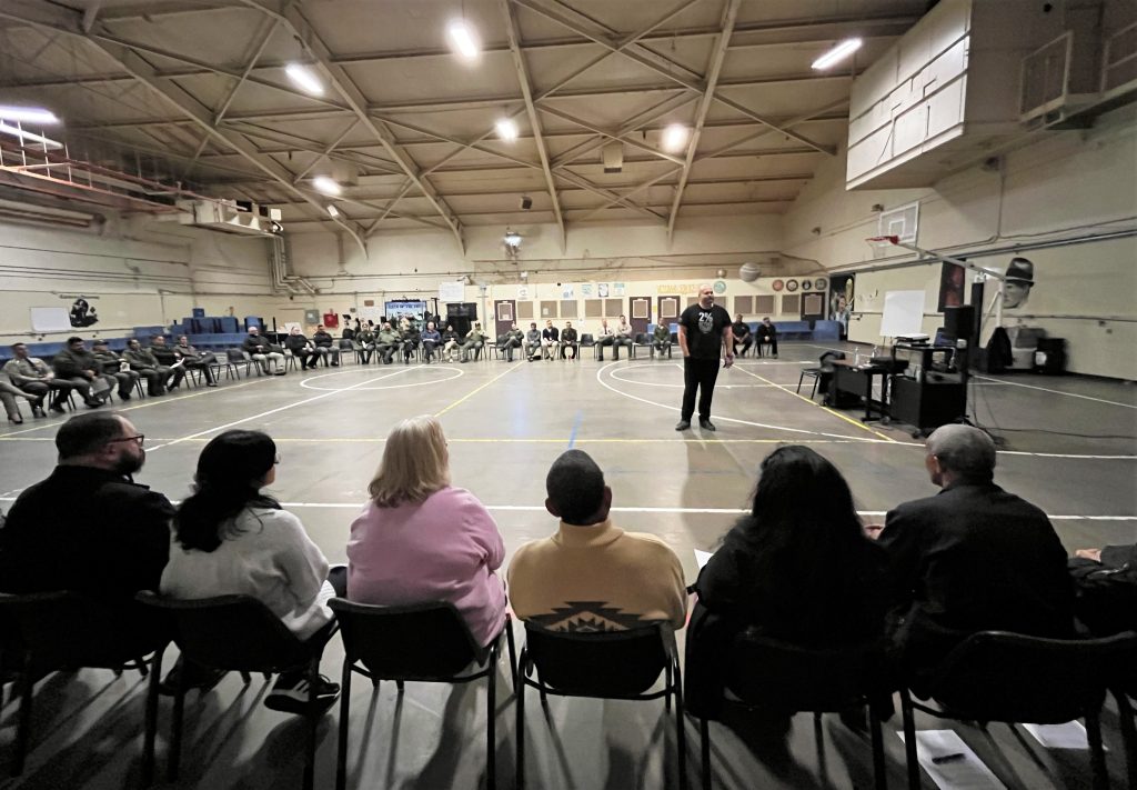 Correctional Training Facility staff take part in enhanced training to improve interactions in the facility.