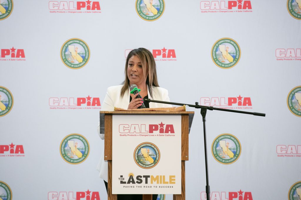 Chief Deputy Warden at CALPIA graduation in San Quentin.