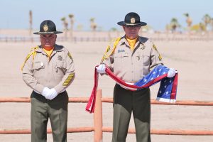Honor Guard presented colors during the crime victims event at Calipatria State Prison.