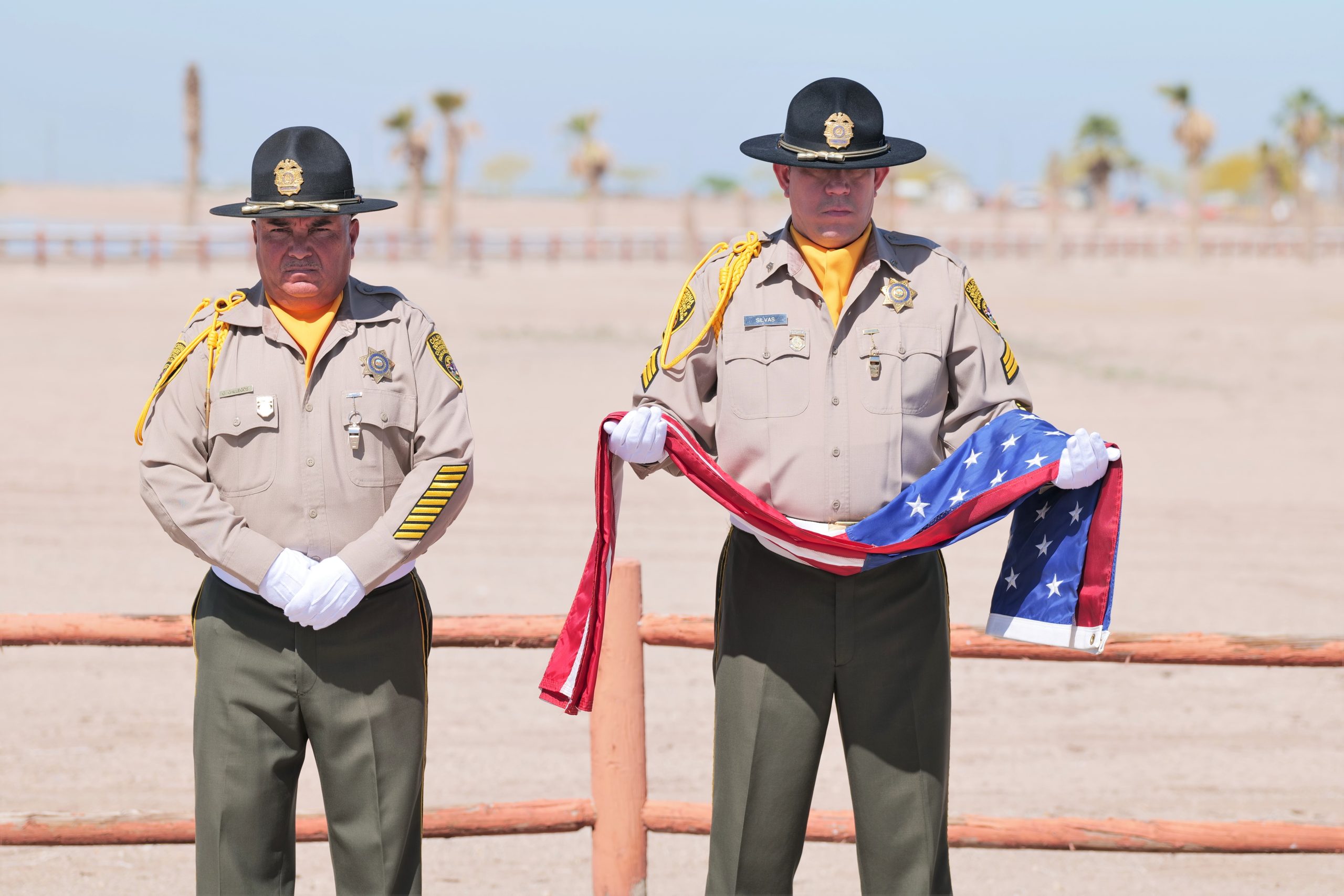 Honor Guard presented colors during the crime victims event at Calipatria State Prison.