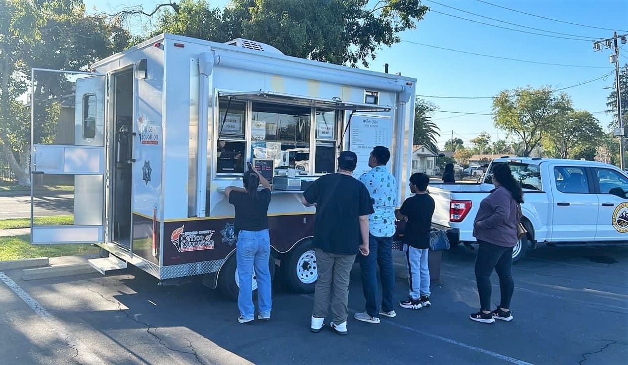 CCJBH toured the Iris Garrett Juvenile Correctional Complex in Merced County, including a mobile cafe in which participants earn food handlers' certificates and learn job skills.