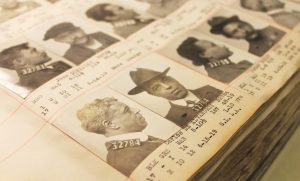 San Quentin book with the leader of the clairvoyant crime ring pictured.