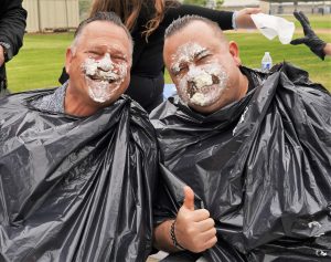 CRC special needs carnival with two men who had pies thrown in their faces.