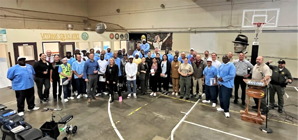 A group photo of staff and the incarcerated population at CTF.