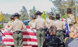 Honor Guard at memorial for John Nagy at Sierra Conservation Center.