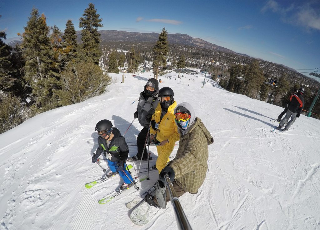 Trujillo family on ski slopes.