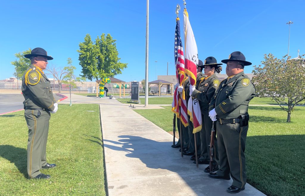 Valley State Prison Honor Guard at a staff appreciation and wellness event.