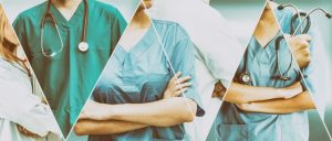 National Nurses Week image shows male and female nurses.