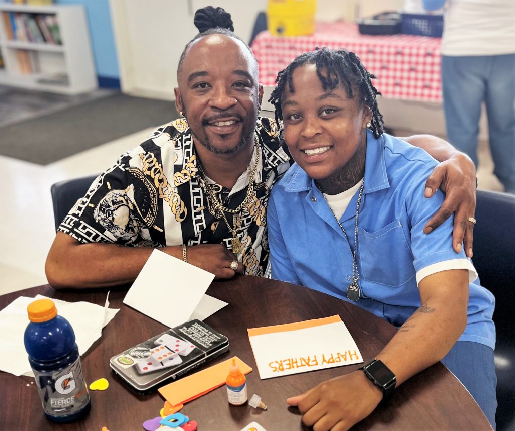 Making Father's Day cards at a California prison.