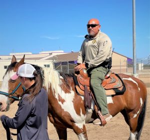 Horse class at Valley State Prison for staff members to help heal from emotional and psychological trauma.