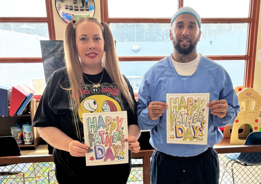 Father's Day cards colored by two people.