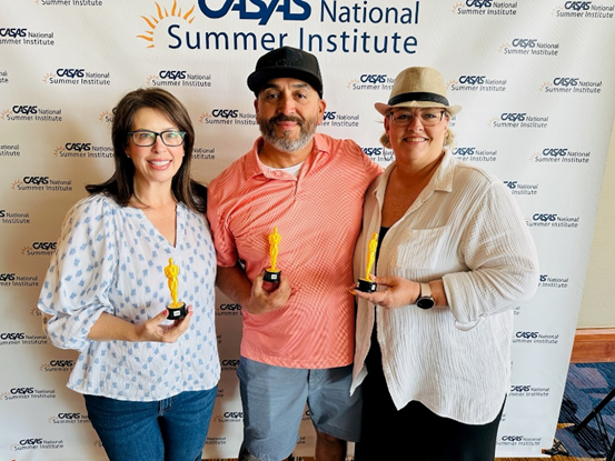 Avenal State Prison staff accept three awards from the CASAS National Summer Institute.