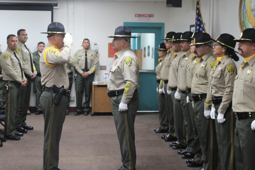 Honor Guard at Centinela holds change in command ceremony.