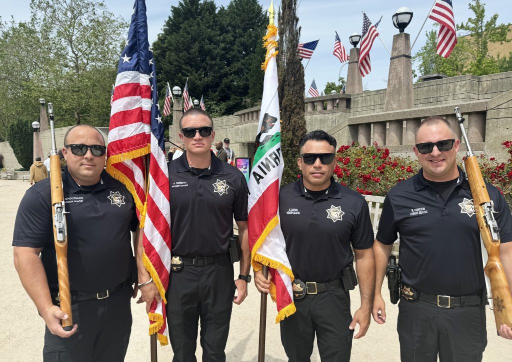 Honor Guard members wearing basic shirts.