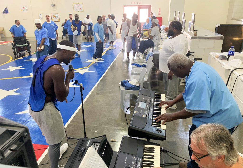 SATF basketball game also featured music.