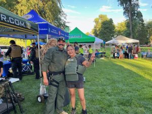 National Night Out event in a park with CDCR staff.
