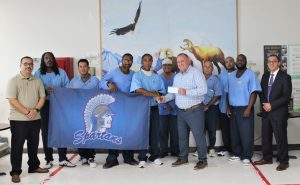 Centinela prison incarcerated population donate money to youth sports such as the football association.