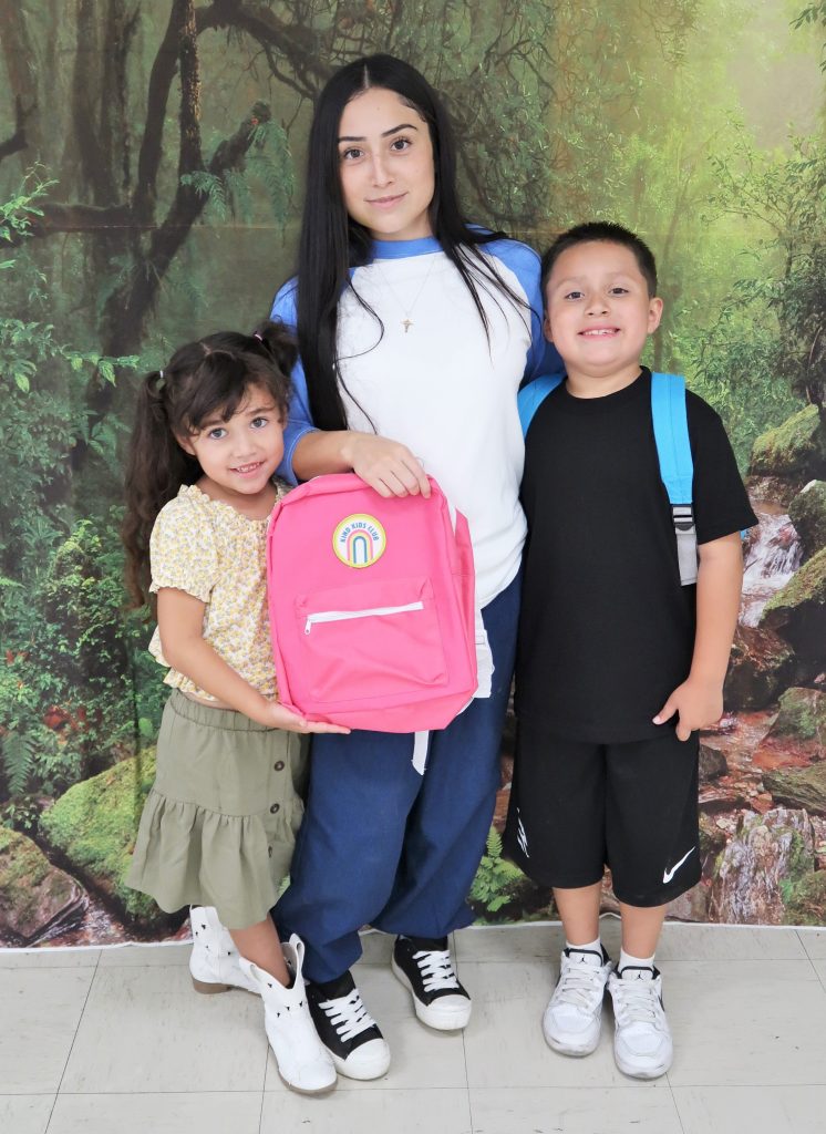 Backpacks for children during CIW visiting for back to school.