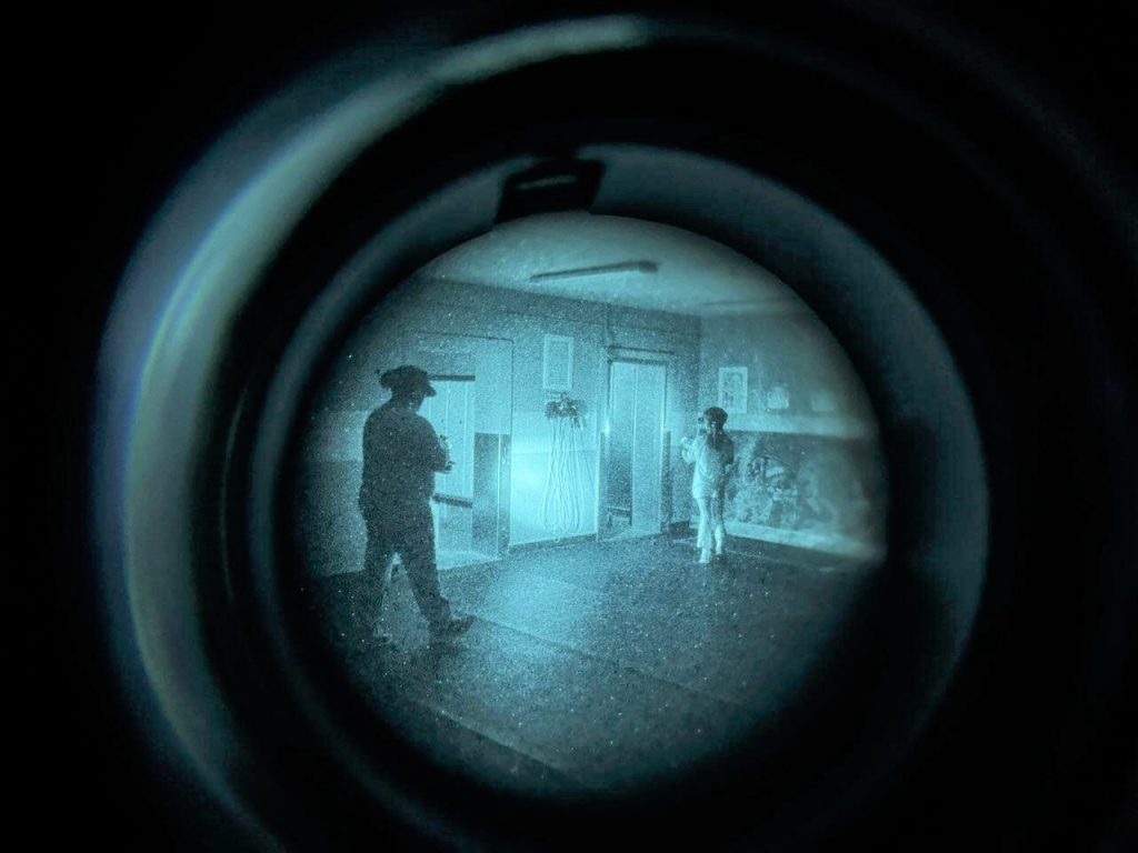 A night vision demonstration during family day at California Men's Colony. 