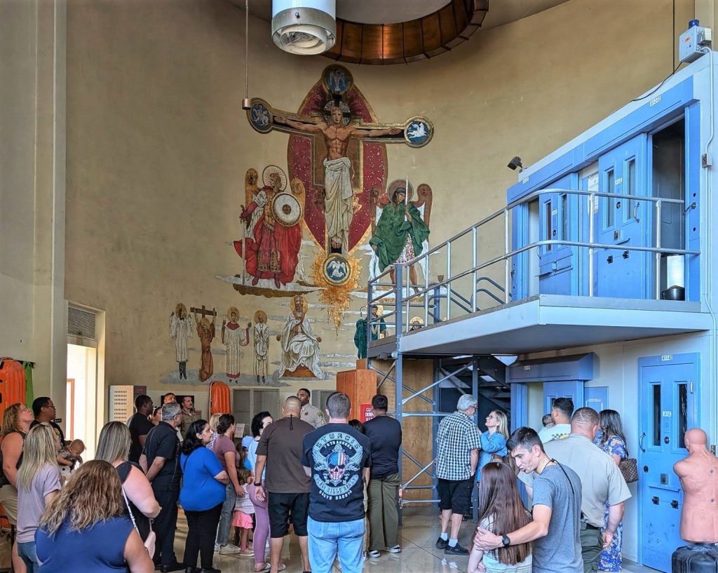 Family members of cadets tour the academy in Galt.