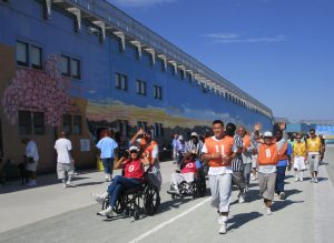 An Olympics style parade at RJ Donovan Correctional Facility.
