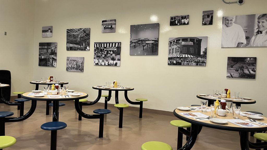 Restaurant dining room at Solano prison.