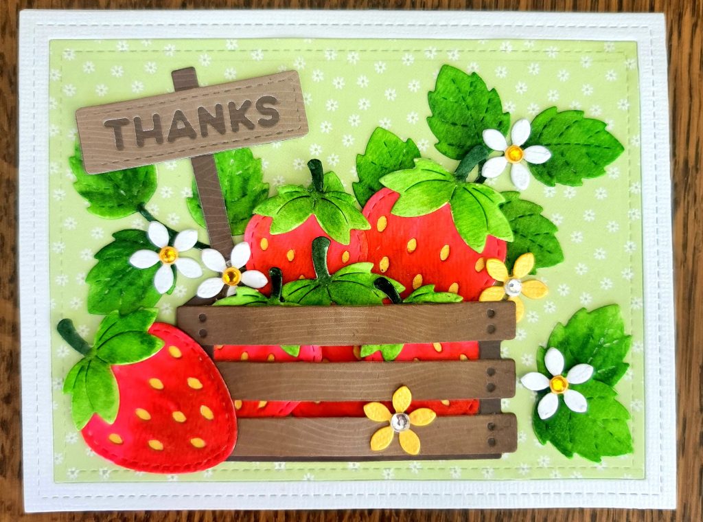 A strawberry themed card.