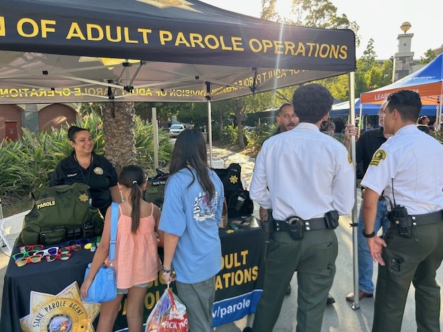 Parole agents interact with the public.