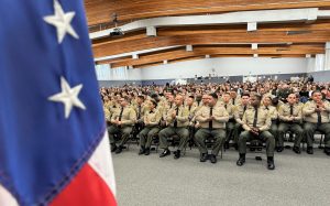 Correctional officer cadets during graduation.