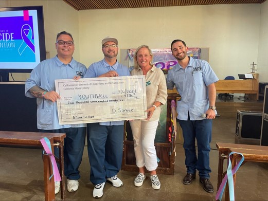 Youth Well donation by CMC during Suicide Prevention Awareness Month.