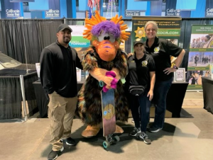 Peace Officer Recruitment staff with mascot