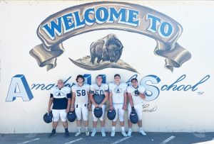 High school football players.