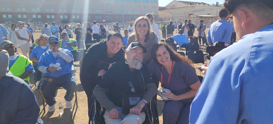 Duck Dynasty TV star with San Quentin staff.