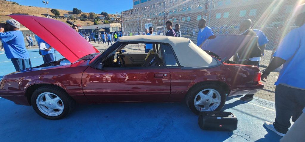A car on the yard at San Quentin.