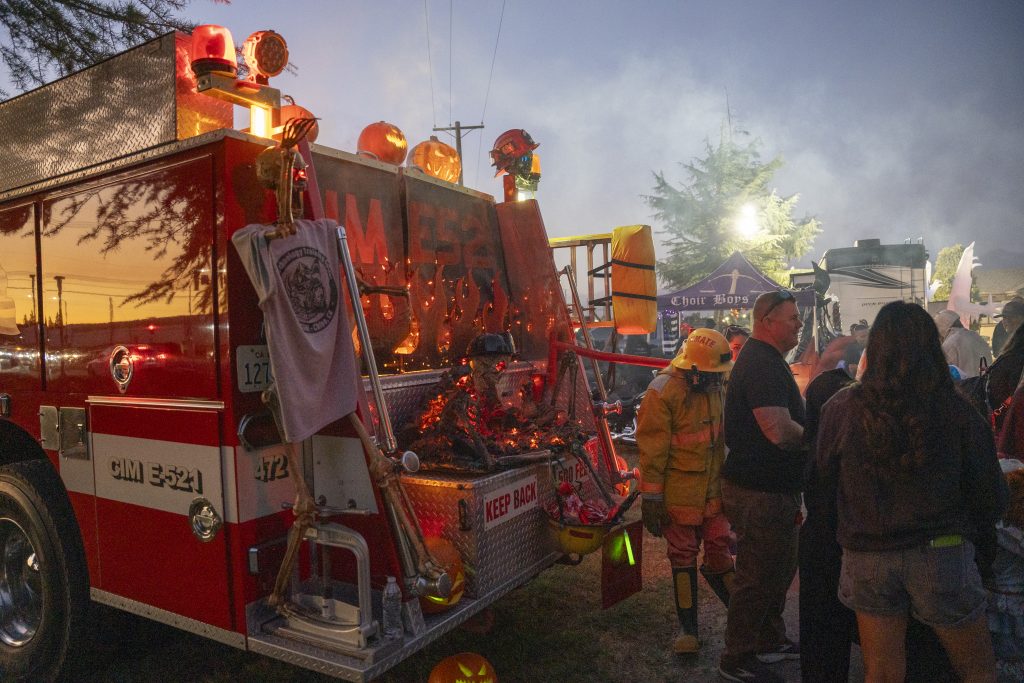 Trunk-or-treat with the CIM firehouse.