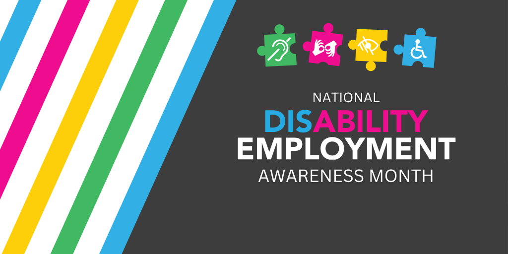 Disability employment awareness month banner
