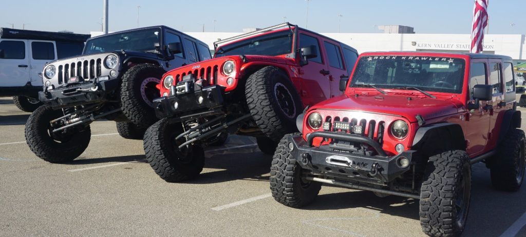 Jeeps at a Kern Valley prison car show.
