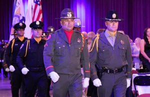 Kern Valley Honor Guard member at law enforcement officer of the year ceremony.