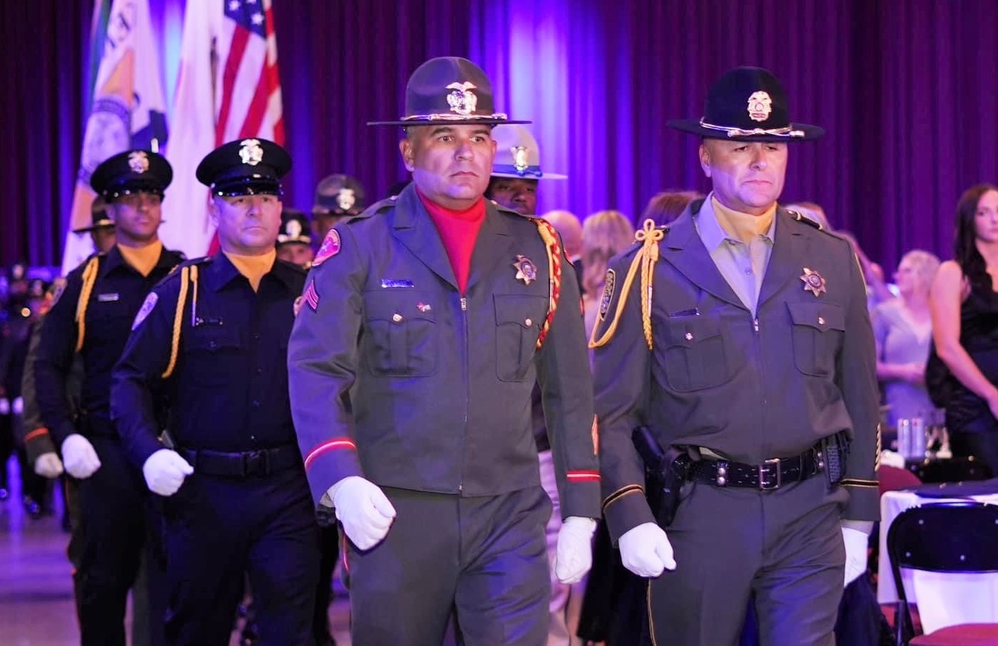 Kern Valley Honor Guard member at law enforcement officer of the year ceremony.